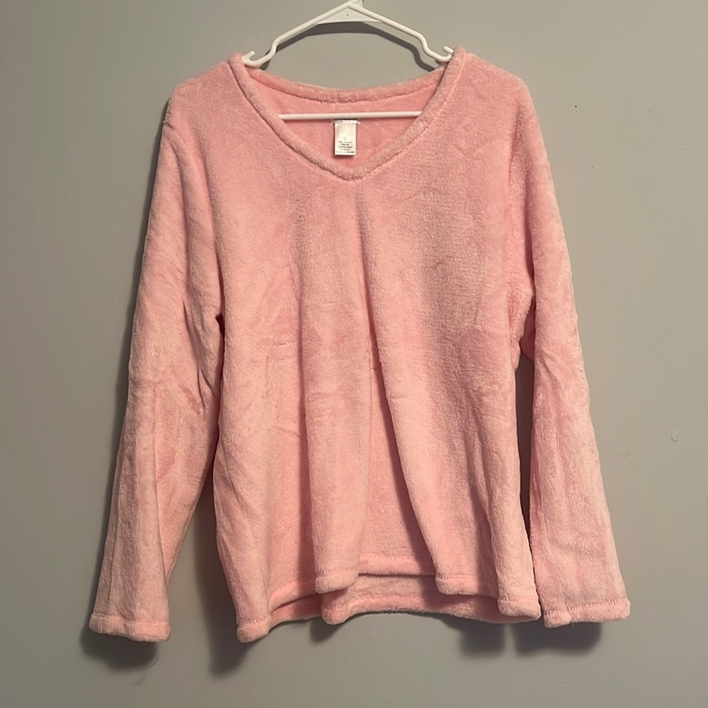 2 faux fur pj shirts (pink+purple)